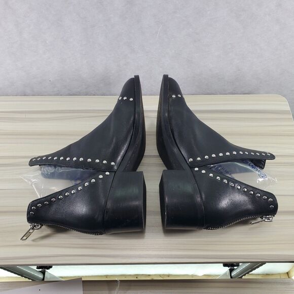 Sz 7 Steve Madden Conspire Booties Black Studs Studded Leather Ankle Boots - Picture 5 of 11